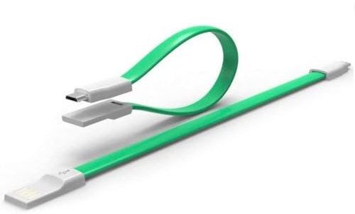 ULTRICS Micro USB Cable 22 cm, Magnetic Foldable USB to Micro USB Charging Cable Android Charger Cable Data Sync Lead Compatible with Galaxy S7/S6 Edge Sony HTC LG Moto Tablets PS4 (Green, 3-Pack)