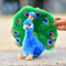LIUHONGFEI Simulation Pfau Plüschtier Lebensechte Stofftierpuppe Die Breite des Bildschirms beträgt etwa 8,6 Zoll.