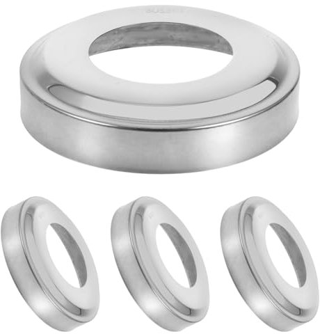 Milisten 4stücke Edelstahl Dekorative Abdeckung Für Poolleiter Handlauf Runde Basisplatte Fußabdeckung Für Geländerpfosten Ersatzteile Für Schwimmbeckenanlagen