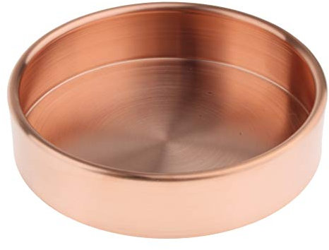 Runde Schreibtisch-Ablageschalen aus Kupfer, Teller, Organizer, Foto-Requisiten, S, reines Kupfer