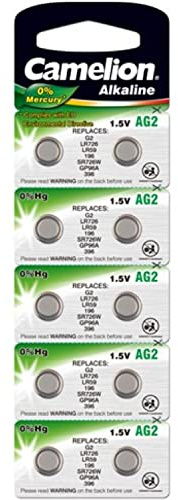 CAMELION Pile bouton pour montre 1.5V-25mAh LR726/AG2 (10 pcs/bl)
