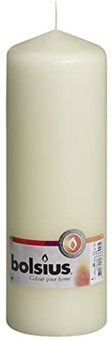 BOLSIUS Stumpenkerze für drinnen und draußen, 200 x 70 mm, elfenbeinfarben