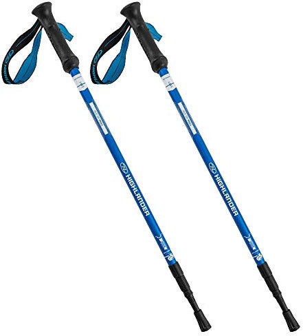 Highlander Herren Wanderstock Mull,Blau/Silber, 69-145 cm