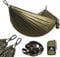 NATUREFUN Ultra-Light Travel Camping Hammock | 300kg Load Capacity,(275 x 140 cm) Breathable,Quick-drying Parachute Nylon | 2 x Premium Carabiners,2 x Nylon Slings Included | Outdoor Indoor Garden