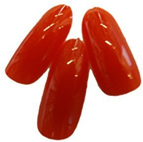 Fat-cat-copy-catz 100x False Medium Long Length Full Coverage Oval Rounded Tip French Full False Nails 10 different sizes - Red