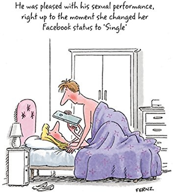 Changed Facebook Status Single Funny Birthday Greeting Card Fernz Humour Cards