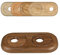 FUX 3 Stück Doppel Heizungsrohr Rosette, Rohrabstand variabel, 15mm - 22mm, Rohrabdeckung, Abdeckrosetten, Verkleidung, Heizkörper Rosetten, Holz, Parkett, Holzrosetten (22mm, Nuss)