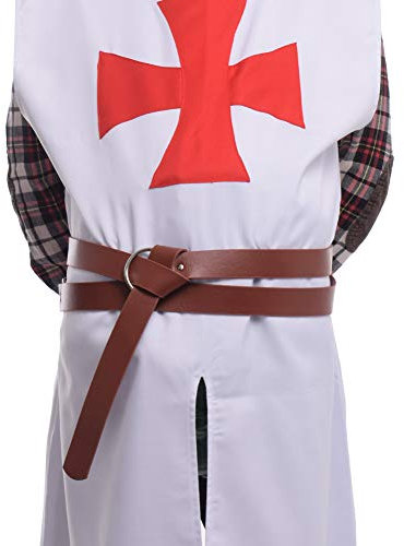 BLESSUME Wikinger Gürtel Reenactment kostüm Belt PU-Leder (275CM Braun)