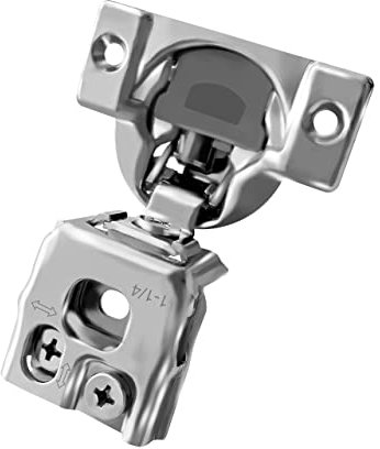 Berta 2-Pack, 1-1/4 inch Overlay Soft Closing Face Frame Cabinet Hinges, 105 Degree 6-Ways 3-Cam Adjustment Concealed Kitchen Cabinet Door Hinges with Screws (1-1/4 in. Overlay, 2 Pieces)