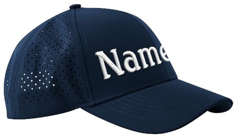 Golfcap Pro-Style mit Namen Bestickt Golfer Basecap (Blau)