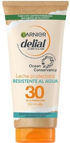 GARNIER DELIAL Leche Solar Alta Protección FPS30 Ecodiseñada, Respetuosa Con La Vida Marina, Fórmula 94% Biodegradable 200 ml