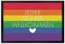 speecheese Jeder ist Hier willkommen Fußmatte XL in 40x60 cm mit Regenbogenfahne Pride Lesben Transgender Fahne für Gleichberechtigung und Freiheit