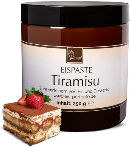 Tiramisu-Eispaste für köstliches Eis wie beim Italiener » Auch zum Verfeinern von leckeren Desserts, Getränke, Pralinen Torten und vielem mehr » Inhalt 250 g