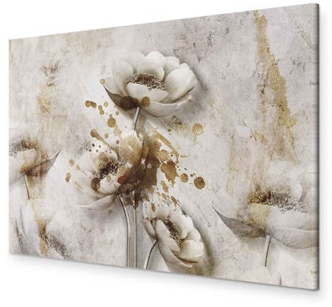 murando - Wandbilder XXL Blumen 90x60 cm Leinwandbild 1 tlg Kunstdruck modern Wandbilder XXL Wanddekoration Design Wand Bild - Rosen Vintage Retro Abstrakt b-C-0965-b-a