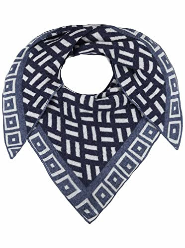 Zwillingsherz Dreieckstuch Stola Schal mit Kaschmir und Wolle für Damen Mädchen Jungen Kinder - Hochwertiges Cashmere Halstuch im Striche Muster Motiv - Damenschal für Sommer Herbst Winter