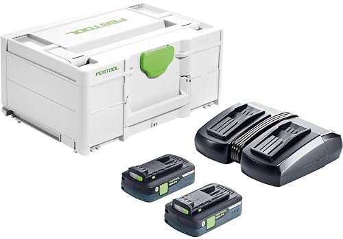 Festool Energie-Set SYS 18V 2x4,0/TCL 6 Duo (mit Akkupacks BP 18 Li 4,0, Schnellladegerät), im Systainer