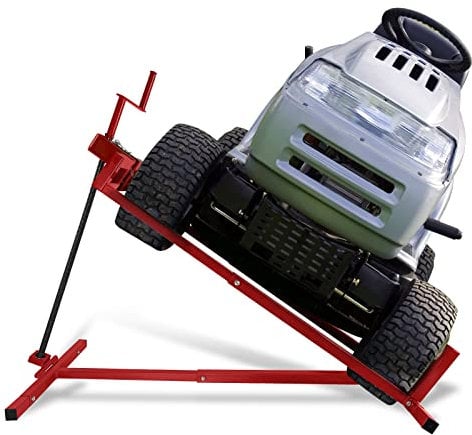 UISEBRT Trattore per il sollevamento tosaerba, sollevatore per la pulizia, tosaerba Jack telescopico, fino a max. 400 kg, rosso