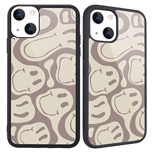 MAYCARI Cute Funny Face Pattern Design Compatible with iPhone SE 2020/7/8 Case for Boys Girls, Hard Back with Funny Cute Cool Art Pattern Soft TPU Bumper Protective Phone Case
