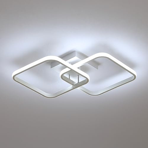 Toolight Deckenlampe LED 42W 4700LM, Moderne Deckenleuchte LED Quadratische 59cm 6500K Kühles Weißes Licht, Deckenlampe Wohnzimmer Acryl Weiß für Schlafzimmer Wohnzimmer Küche Badezimmer Korridor