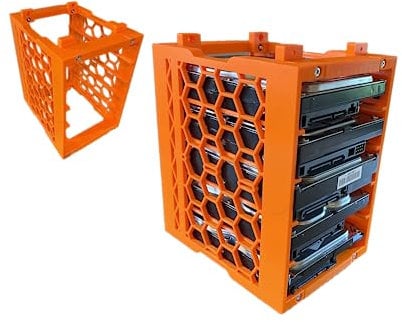 Premium 3.5” Hard Drive Caddy for Crypto Rig - Easy Assembly, Efficient Storage Solution - SATA and IDE Compatible - Ideal for Gaming/Crypto Mining Setups. Can Store 5 drives which can Slide In/Out.
