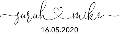 stempelshop4you – Stempel zur Hochzeit mit Name, verbunden mit Herz #160 Hochzeitsstempel | Hochzeitseinladung | Hochzeitsdekoration | Namen | Holzstempel
