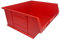 Red Storage Lin Bins | Tool Organiser Bin | Stackable Boxes for Garage | Wall Hanging Box | DIY Storage | Plastic Drawers (XL-375x420x182mm) (5 Bins)