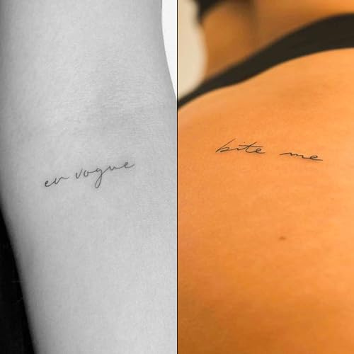 Inkster® En Vogue & Bite Me Tattoo Doppelpack | Temporäres Tattoo mit EU-Kosmetikzertifizierung - das Original | wasserfest + vegan | revolutionäres 2-Wochen-Tattoo | Klebetattoos + Fake Tattoos