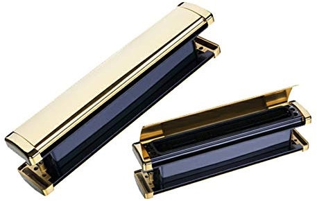 Eighosee Cassetta delle lettere in acciaio , doppia cassetta delle lettere in vetro e legno