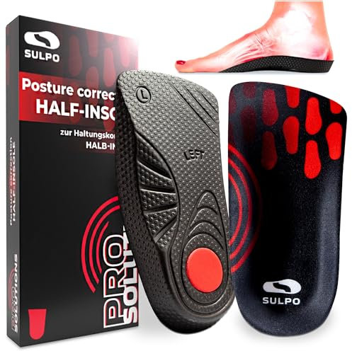 SULPO Orthopädische Einlegesohlen - PRO SOLUTIONS - Plantarfasziitis und Plattfuß Einlagen - Achillessehne Einlagen Fußgewölbestütze - Senk Spreizfuß Einlagen