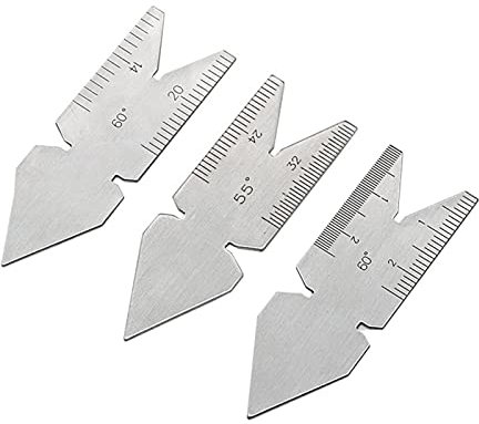 60 Gradi e 55 Gradi Pollici Misuratore Metrico Filettatura Calibro Centro Strumento Tornio In Acciaio Inox 3 Pz/Set Filettatura Spina Gage Set