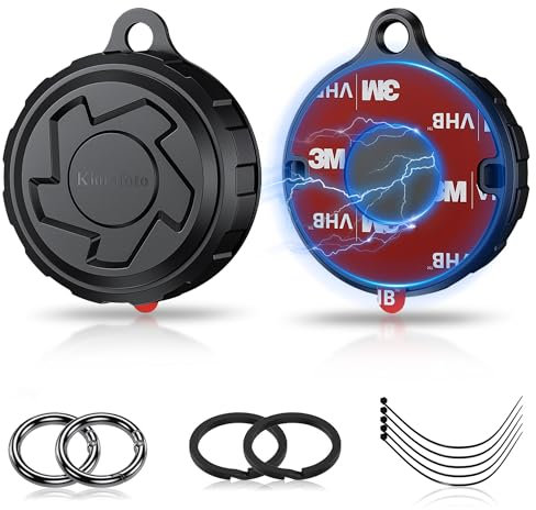 2-Pack for Magnetic Case,IP68 Waterproof Magnet Holder Air Tracker Adhesive Mount with Key Ring,Zip-Tied & 3M Stick-On for Hidden Tracking of Car/Bike/Truck/Motorcycle/Backpack/Luggage/Bag