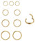 SSKHE 9stk Edelstahl Piercing Nasen,Mädchen Nase Ringe,Chirurgenstahl Septum Ring Nasenring,Gold Schwarz Clicker Knorpelohrring,Ringe Ohrringe Lippenring,nasenpiercing ring