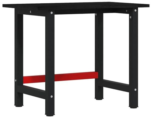 vidaXL Werkbank Dunkelbraun 100x60x81,5 cm Massivholz Eiche, Arbeitstisch, Werkzeugbank, Werkbank Massivholz, Werktisch, Werkbank Holz