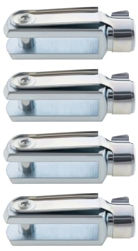 Be In Your Mind 4 Stück M8 Gabelkopfgabel Lang mit Federstift Rechtsgewinde Luftzylinderstange Gabelkopfende Innengewinde Y-Anschluss 58 Mm Länge