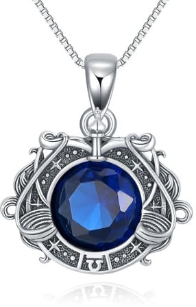 SLIACETE Halskette mit Sternzeichen Waage, himmlische Halskette, Geschenk für Frauen (Waage September)