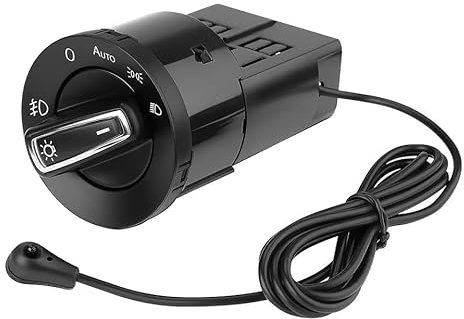 Scheinwerfer Steuerschalter Automatischer Lampenschalter Scheinwerferschalter mit Lichtsensormodul passend für 1997-2006 Golf 4 Lupo Polo Passat Alhambra Galaxy Teilenummer 1C0941531A 3BD941531A