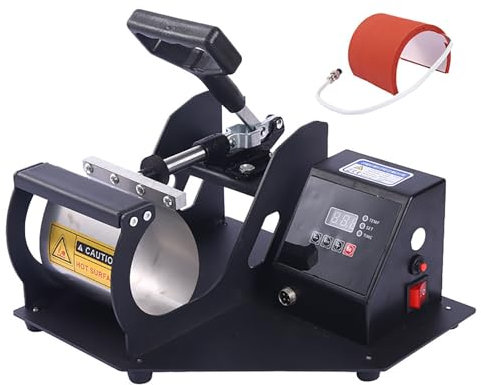 LHQYA 1800w Tasse Körper Druckmaschine, Tasse Wärmeübertragungsmaschine, Temperaturbereich: 0-25 °/Zeitspanne: 0-399s/justierbare Größe, Benutzt Für Druck Tassen