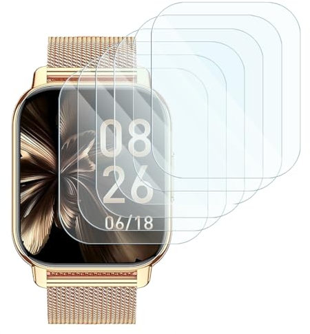 KARYLAX - (6 pièces Protection Écran en Verre Flexible, dureté 9H Anti-rayures, Film Protecteur compatible pour Ice-Watch - ICE smart 2.0 - Montre connectée carrée (1,70 pouces)