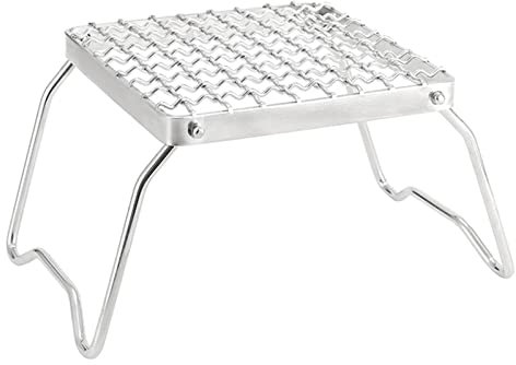 Folding Stainless Steel Grills Grate Picnics Stove Campfire Stand Grills Camping Grills Grate With Foldable Leg