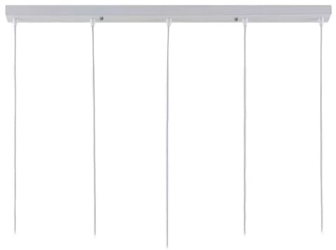 5 Loch Baldachin Lampen Weiß, Lang 100cm Deckenbaldachin, Metall Lampenabdeckung, Kabelabdeckung Deckenrosette Decke Lampenschirm, Deckendose Lampenbaldachin Kit für Hängeleuchte Deckenleuchte