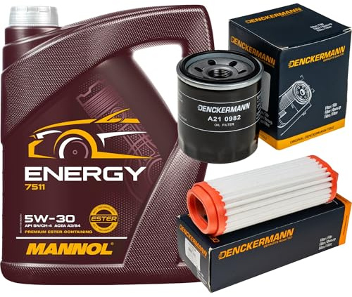 EISENFELS Inspektionspaket enthält 5 Liter Motoröl Energy 5W-30 Ölfilter Luftfilter kompatibel mit Picanto JA 1.2 1.0
