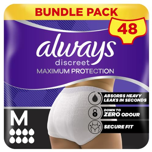 Always Discreet Incontinence Pants Maximum Protection M 4x12ct