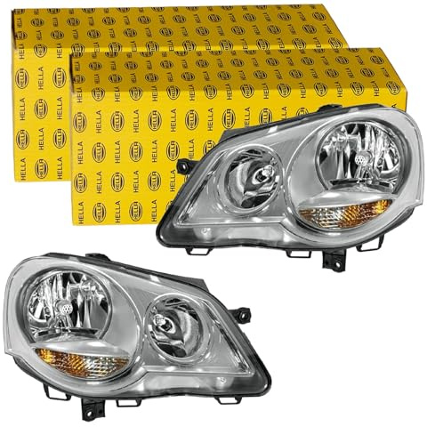 2x Hella Ff Halogen Scheinwerfer | 1LE 247 019-191 + 1LE 247 019-201 Kompatibel mit Polo IV (9N_, 9A_),Polo IV Stufenheck (9A4, 9A2, 9N2, 9A6)