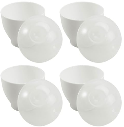 FESTFENDS Cuiseur à Œufs Micro-Ondes Lot de 4 Coquetiers PP Cuisson Vapeur pour Œufs Durs Cuisson Rapide Petit-Déjeuner Familial Ustensile Cuisine
