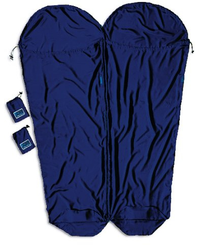 COCOON - Premium - Coupler MummyLiner - Seide - Ultramarinblau - Regular (links)