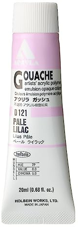 Holbein acrylic La gouache Pale lilac D121 20ml (6 Nos.)