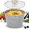 EliteHoff Casserole de Cuisson Antiadhésive avec Couvercle, Pot à Soupe en Aluminium, Grand Pot à Induction en Marbre, Pot à Induction pour Tous Types de Cuisinières (Gris, 10L Ø 28 cm)