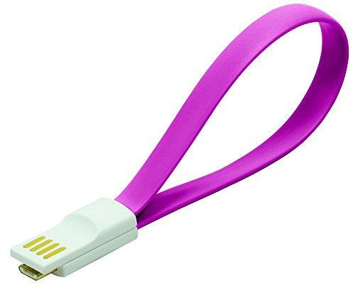 LogiLink Magnet USB 2.0 zu Micro-USB Kabel, Pink