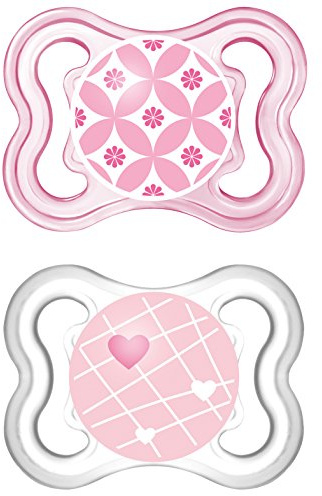 Mam Air Mini 0-6Monate Doppelpack rosa für Mädchen. sortiert