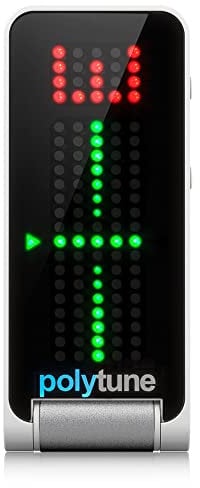 TC Electronic POLYTUNE CLIP Ansteck-Tuner mit polyphonen, Stroboskop- und chromatischen Modi und 108 LED-Matrix-Display für ultimative Stimmleistung